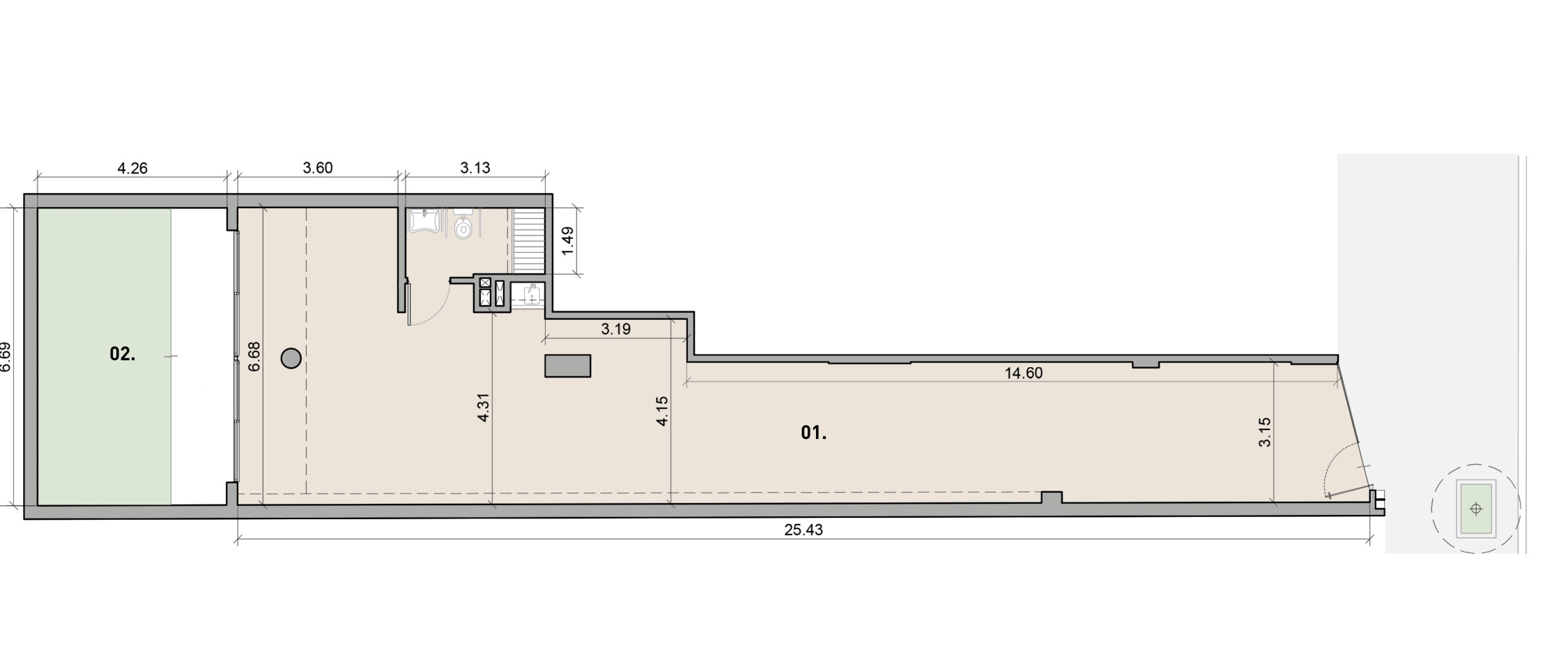 Plano local comercial planta baja